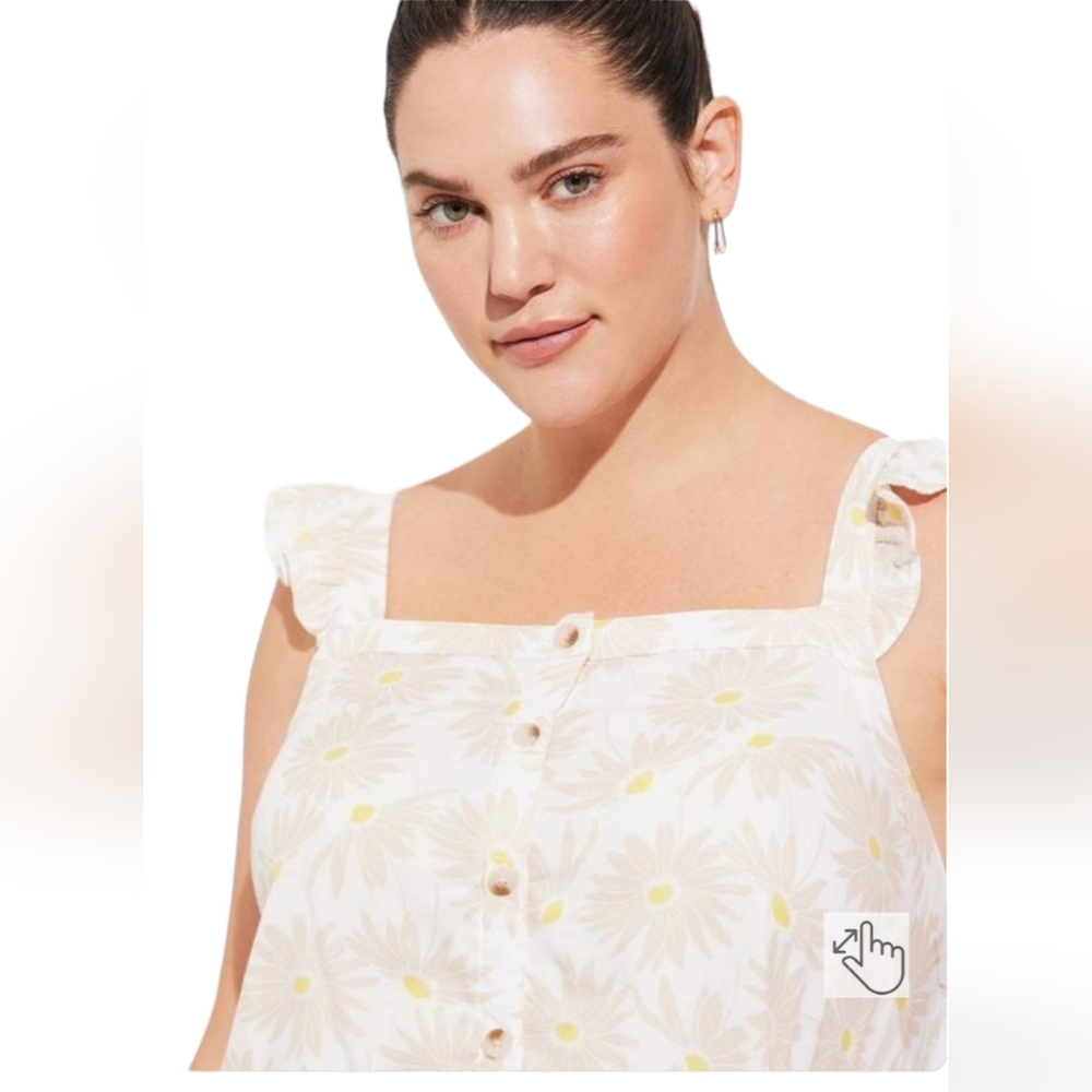 TORRID Ruffle Daisy Tank Top - Picture 3 of 6